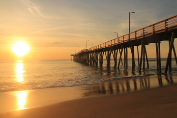 dramatic seascape image of Virginia Beach in summer