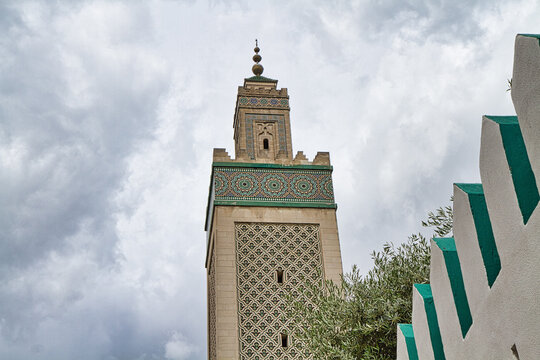 Le minaret de la Grande Mosquée de Paris