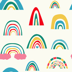 Seamless pattern of rainbow, vector illustration