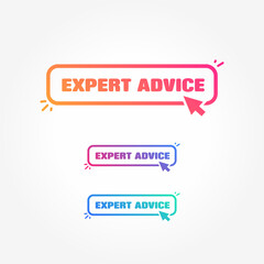 Expert Advice Button with Cursor Label Set