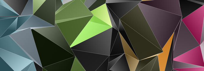 Obraz premium 3d Triangles, abstract background. Design wallpaper.