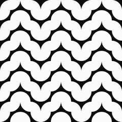 Abstract vector geometric seamless pattern. Black and white illustration.