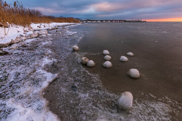 Winter landscape in Jastarnia.