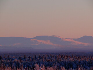sunrise in the mountains