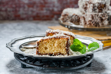 Lamington cake squares