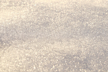 Beautiful snow as background, closeup view. Winter weather