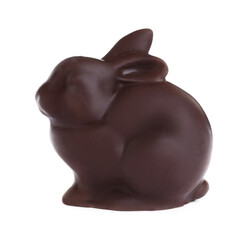 Chocolate bunny isolated on white. Easter celebration