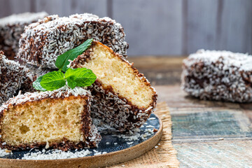 Lamington cake squares