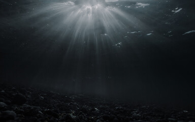 Underwater sunrise light