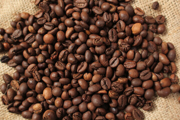 variety of roasted arabica and robusta coffee beans from Indonesia,