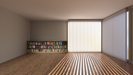 テレビ会議 背景用 CG 書斎 本棚 video conferencing background