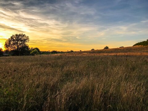 Scenic View Of Field Against Sky During Sunset © ben prater/EyeEm