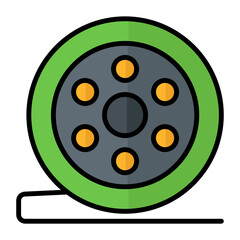 3D Printer PLA Filament concept vector color icon design, additive manufacturing Symbol on white background