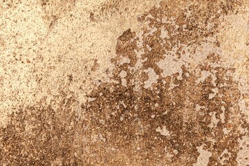 Peeling old brown sandstone floor tiles texture and background