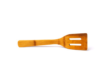 Wooden spatula isolated on white background