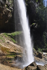 Obraz premium Pericnik waterfall, Slovenia, water problem, drought, Triglavski Narodni Park