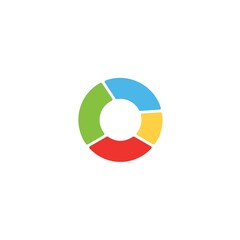 flat colored diagram icon. blue, red, yellow, green, purple, modern information, vector illustration. 30x30 Pixel Perfect Editable Stroke application