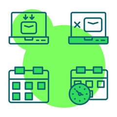 Garis besar ikon vektor untuk web dan mobile. Stroke 2 piksel tipis & resolusi 60x60. Ui icons set download.