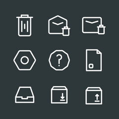 set of icons for website email purposes