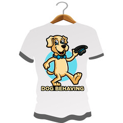 Dog Behaving dog t shirt pattern.