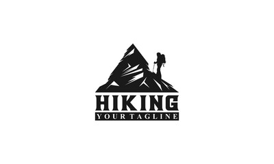 Fototapeta premium hiking logo on white background