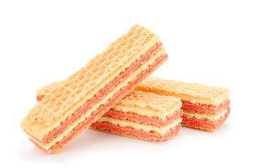 Sweet wafers with strawberry stuffing