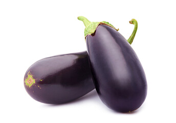 Eggplant vegetable on white