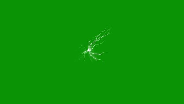 Electric shock wave motion graphics with green screen background
