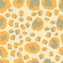 Leopard Print Seamless Vector Design. Glamour Animal Skin Fashion Pattern. Elegant