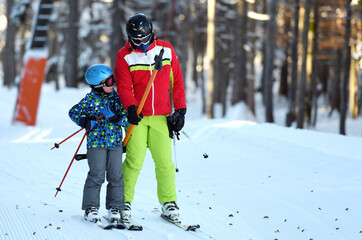 Winter sports in Austria, Kasberg ski area (Grünau, Almtal, Salzkammergut, Gmunden district, Upper...