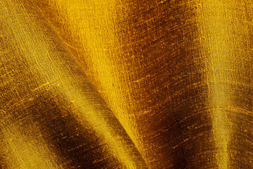 Thai silk cloth, golden brown, bright shining    