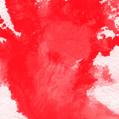 Watercolor, red color, splashes, transparent background, card, no text.