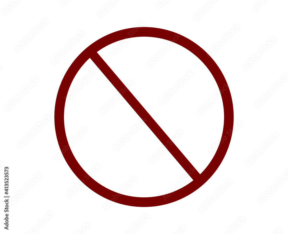 Poster no sign vector icon. editable stroke. symbol in line art style for design, presentation, website or 