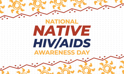 National Native American HIV AIDS Awareness Day March 20th. Poster, card, banner design. 
