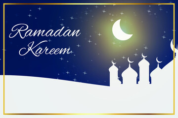 Ramadan nuanced mosque background illustration design