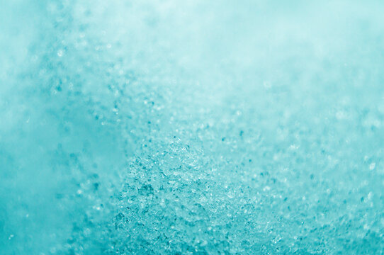 Ice and snow crystals close up. Macro photography