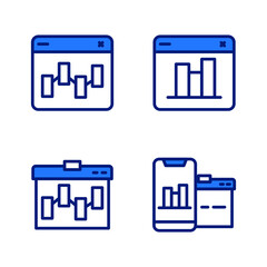 Design icons for trade and business economy needs