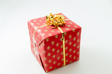Christmas presents with white background