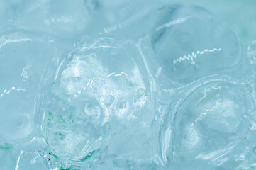 Naklejka premium Ice and snow crystals close up. Macro photography