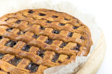 Tasty tart with homemade fig jam