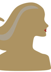 woman with hair and red lipstick,  beautiful woman profile, girl