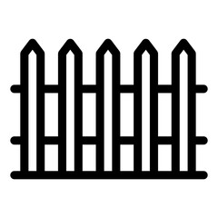 
Fence in glyph style icon, editable vector 
