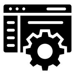 
Website service glyph style icon, editable vector 
