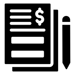 
Income report glyph icon, editable vector 
