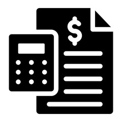 
Income report glyph icon, editable vector 
