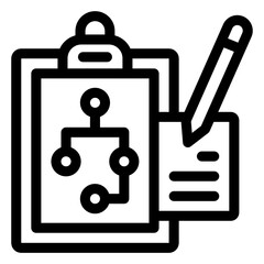 
Flowchart glyph style icon, editable vector 
