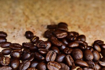 fresh coffee roasted grind ready brewing on white background