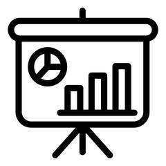 
Pie and chart denoting glyph icon of infographics 
