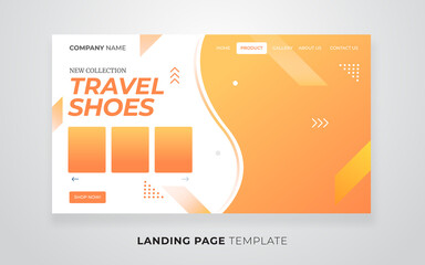Shoes brand product landing page template
