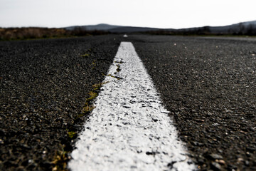 asphalt road in the countryside